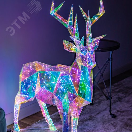 Светильник декоративный Олень 500 светодиодов белый свет радужный цвет корпуса ULD-R501 220V DEER - фото 5