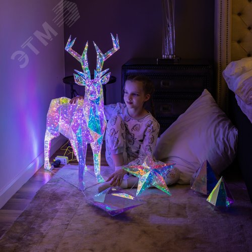 Светильник декоративный Олень 500 светодиодов белый свет радужный цвет корпуса ULD-R501 220V DEER - фото 7