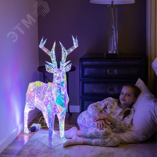 Светильник декоративный Олень 500 светодиодов белый свет радужный цвет корпуса ULD-R501 220V DEER - фото 8