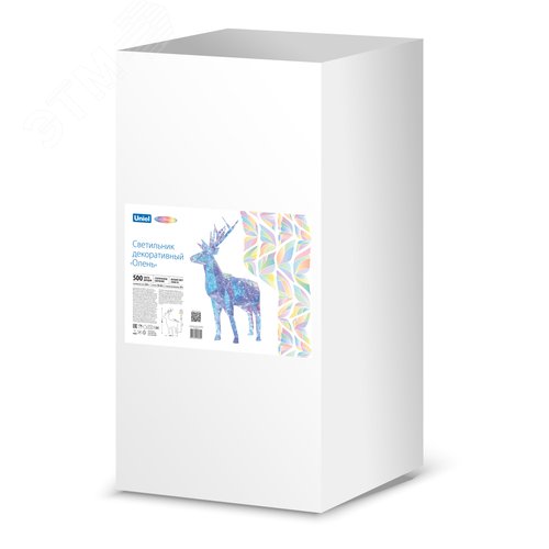 Светильник декоративный Олень 500 светодиодов белый свет радужный цвет корпуса ULD-R501 220V DEER - фото 4