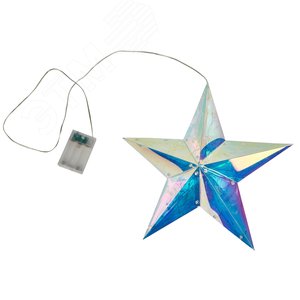 Изображение товара Светильник декоративный Звезда на батарейках 3АА не в комплекте 100 светодиодов белый свет цвет корпуса радужный ТМ ULD-R505 3АА STAR (шт)