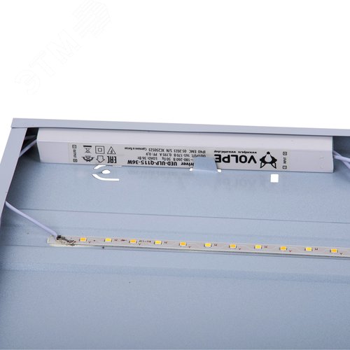 Светильник светодиодный потолочный ДВО 36 Вт универсальный 4000K-6500K Рассеиватель призма Встроенный источником питания Корпус белый ULP-Q115 6060-36W/4000K+6500K WHITE - фото 10