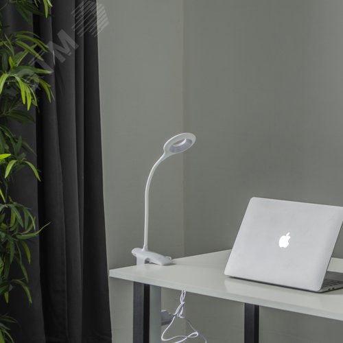 Светильник настольный светодиодный прищепка Сенсорный выключатель Диммер Белый ТM ULM-D601 8W/3000-6000K/DIM WHITE - фото 11