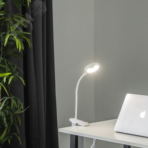 Светильник настольный светодиодный прищепка Сенсорный выключатель Диммер Белый ТM ULM-D601 8W/3000-6000K/DIM WHITE - фото 13