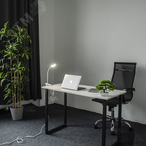 Светильник настольный светодиодный прищепка Сенсорный выключатель Диммер Белый ТM ULM-D601 8W/3000-6000K/DIM WHITE - фото 15