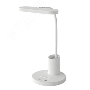 Изображение товара Светильник настольный светодиодный с подставкой под канцелярские принадлежностиUЛм-D603 10W/3000-6000K/DIM WHITE Сенсорный выключатель Диммер белый (шт)