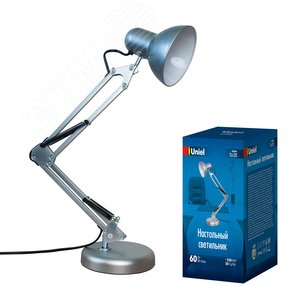 Светильник настольный TLI-221 SILVER E27 Цоколь Е27 60W Механический выключатель Серебристый - фото 2