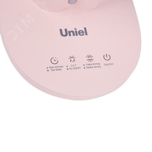 Светильник настольный светодиодный с подставкой под телефон и канцелярские принадлежности. С ночной подсветкой. UЛм-D150 15W-3000-6500K-DIM PINK Сенсорный выключатель. Диммер. Розовый - фото 4