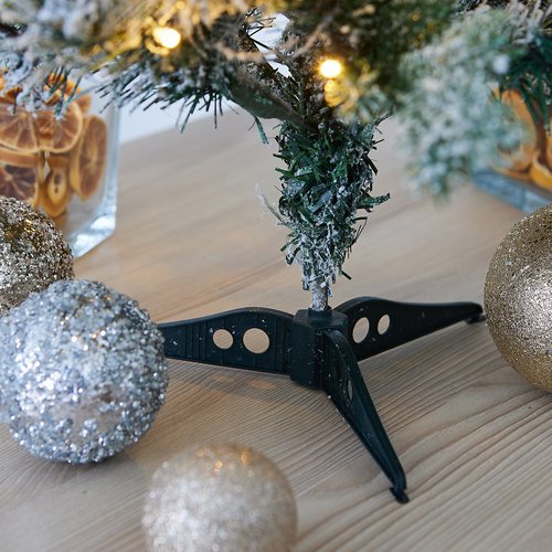 Фигура световая Дерево светодиодное елочка снежная на батарейках 3АА не в комплекте 54х60 см 30 светодиодов теплый белый свет WARM WHITE IP20 XMAS TREE SNOW - фото 7