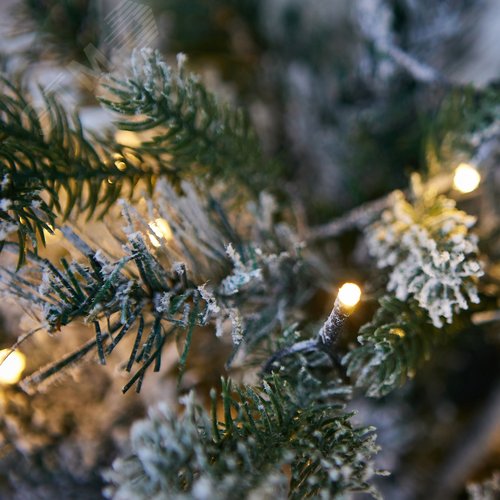 Фигура световая Дерево светодиодное елочка снежная на батарейках 3АА не в комплекте 54х60 см 30 светодиодов теплый белый свет WARM WHITE IP20 XMAS TREE SNOW - фото 9