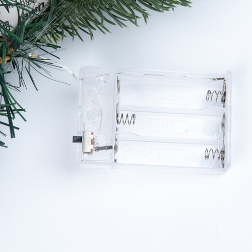 Украшение светодиодное Венок на батарейках 3АА не в комплекте 40х40см 20 светодиодов теплый белый свет WARM WHITE IP20 WREATH - фото 2