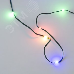 Гирлянда светодиодная Полоса 10 м 100 светодиодов Разноцветный свет зеленый провод ULD-S1000-100/DGA MULTI IP20 DEW BAND ТМ - фото 2