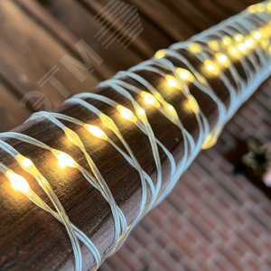 Гирлянда светодиодная Полоса 10 м 100 светодиодов Теплый прозрачный провод ULD-S1000-100/DTA WARM WHITE IP20 DEW BAND - фото 4