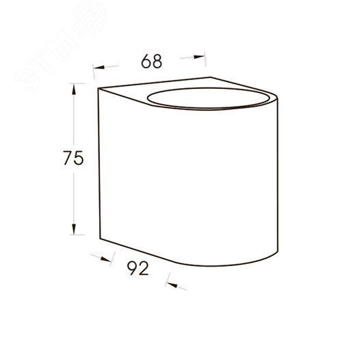 Светильник уличный UUL-P51A 6W/GU10 IP65 MARBLE под лампу GU10. Архитектурный накладной. Цвет корпуса мрамор. - фото 6