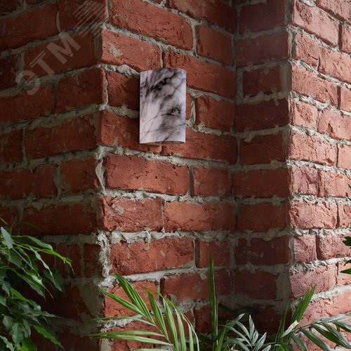 Светильник уличный UUL-P52A 2х6W/GU10 IP65 MARBLE под две лампы GU10. Архитектурный накладной. Цвет корпуса мрамор. - фото 13