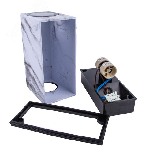 Светильник уличный 2х6 Вт под две лампы GU10. Архитектурный накладной Цвет корпуса мрамор UUL-P42A 2х6W/GU10 IP65 MARBLE - фото 7