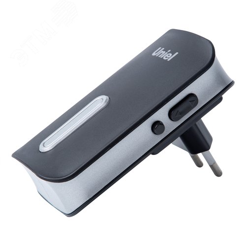 Изображение товара Звонок электронный 220В радиус действия 150 м, черный с серебристым UDB-095W-R1T1-38S-BL/SL (шт)