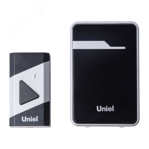 Изображение товара Звонок беспроводной радиус действия 150 м, черный с серебристым UDB-016W-R1T1-38S-150M-BL/SL (шт)