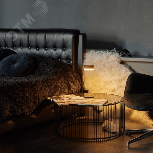 Светильник настольный светодиодный беспроводной 3 Вт Встроенный аккумулятор 2200mAh Диммер Черный  ULM-D950 3W/3000-6500K/DIM IP54 BLACK TM - фото 24