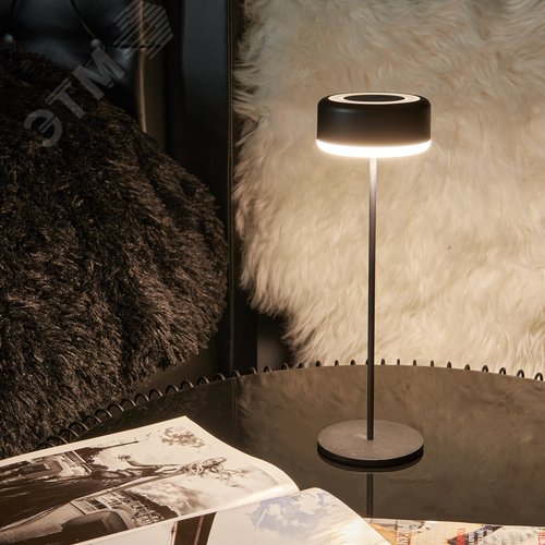 Светильник настольный светодиодный беспроводной 3 Вт Встроенный аккумулятор 2200mAh Диммер Черный  ULM-D950 3W/3000-6500K/DIM IP54 BLACK TM - фото 17