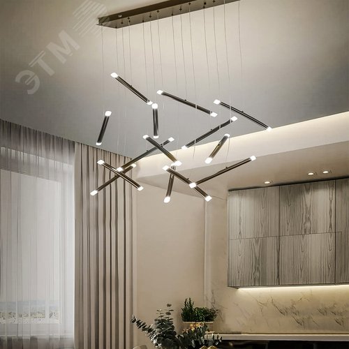 Светильник светодиодный подвесной Next 56 Вт (4000К) Материал металл DLC-N590 56W IRON/BLACK Цвет черный - фото 10