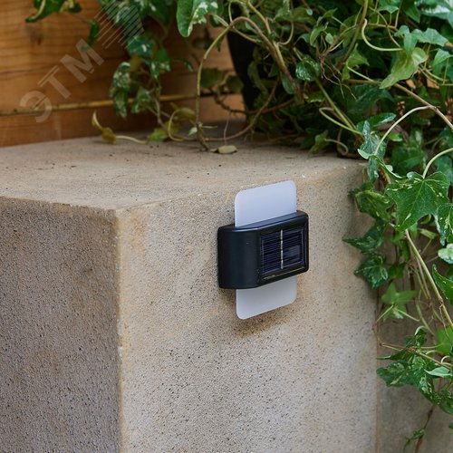 Cветильник настенный на солнечной батарее 6 светодиодов Теплый белый свет 1xАА Ni-Mh аккумулятор в комплекте. IP44 USL-F-159/PM090 QUATRO - фото 6