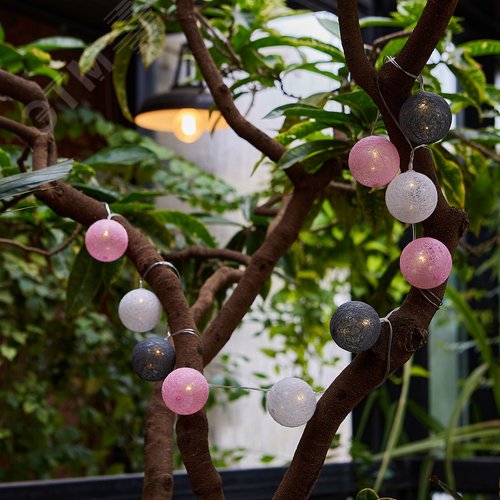 Гирлянда садовая USL-S-230/PM1800 COTTON BALLS-1 на солнечной батарее ''Клубки'' 10 светодиодов Теплый белый свет 1*АА Ni-Mh аккумулятор в/к. IP44 TM - фото 15