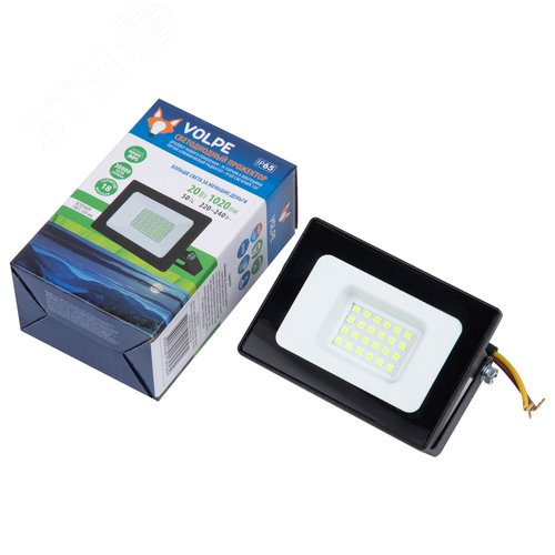 Прожектор светодиодный 20 Вт Зеленый свет Корпус черный TM Volpe ULF-Q517 20W/GREEN IP65 220-240V BLACK - фото 8