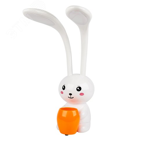 Светильник настольный светодиодный Заяц с подставкой под канцелярские принадлежности 12 Вт Сенсорный выключатель Диммер Белый ULM-D160 12W/3000-6000K/DIM WHITE - фото 1