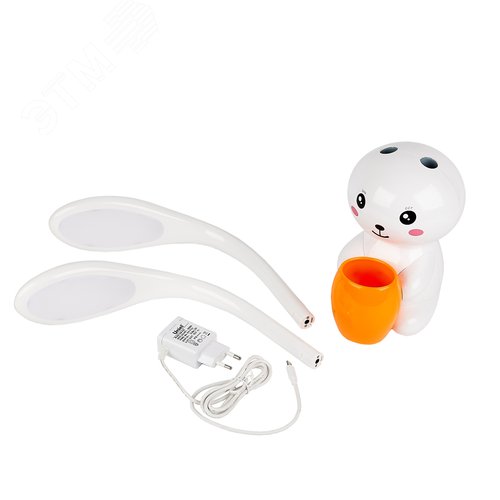 Светильник настольный светодиодный Заяц с подставкой под канцелярские принадлежности 12 Вт Сенсорный выключатель Диммер Белый ULM-D160 12W/3000-6000K/DIM WHITE - фото 4