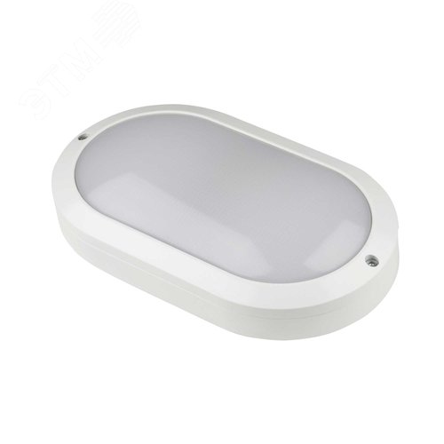 Светильник светодиодный влагозащищенный ULW-K14A 20W-5000K IP65 WHITE овал белый свет 5000K 2400 Лм 220X135 мм белый корпус - фото 2