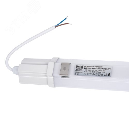 Светильник светодиодный линейный 18 ВТ Дневной свет 6500K Корпус белый ТМ ULT-V45-18W/6500K IP65 WHITE - фото 10