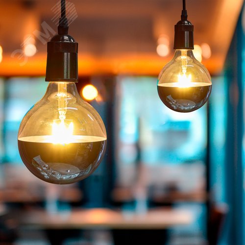 Лампа светодиодная 4 Вт Форма шар прозрачная колба с зеркальным отражателем D125 mm Серия Sky Теплый белый свет 3000K упаковка Картон ТМ LED-G125-4W/3000K/E27/CL MIRROR/CHROME PLS02WH - фото 12