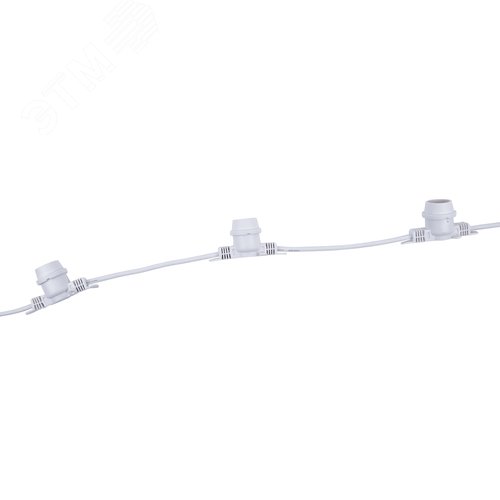 Гирлянда Белт-Лайт 10 м + 1,5 м сетевой шнур 40 патронов E27 шаг 25см Белая UDL-K110 40/E27/10M IP65 WHITE BELT-LIGHT - фото 2