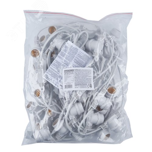 Гирлянда Белт-Лайт 10 м + 1,5 м сетевой шнур 40 патронов E27 шаг 25см Белая UDL-K110 40/E27/10M IP65 WHITE BELT-LIGHT - фото 14