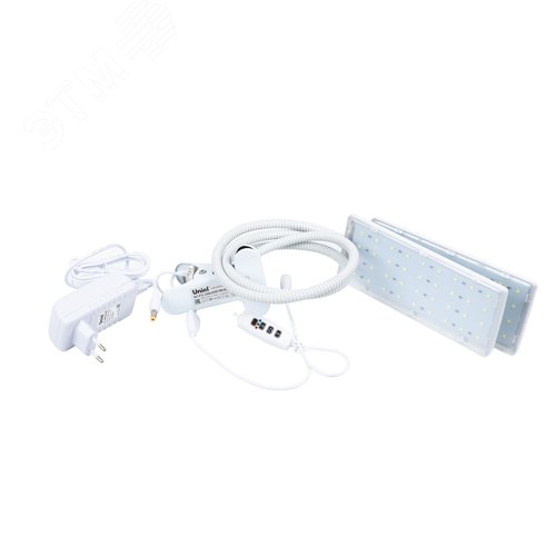 Светильник для растений светодиодный с таймером 24 Вт на прищепке Спектр для фотосинтеза ULT-P37-24W/SPFR/TM/60 IP40 WHITE TWIN - фото 3