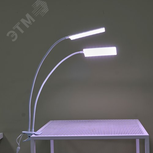 Светильник для растений светодиодный с таймером 24 Вт на прищепке Спектр для фотосинтеза ULT-P37-24W/SPFR/TM/60 IP40 WHITE TWIN - фото 24