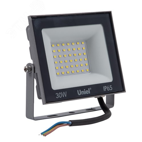 Прожектор светодиодный 30 Вт дневной свет 6500K серый корпус ULF-F23-30W/6500K IP65 160-240V GREY - фото 2