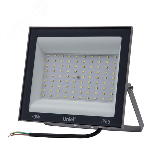 Прожектор светодиодный 70 Вт дневной свет 6500K серый корпус ULF-F23-70W/6500K IP65 160-240V GREY - фото 1