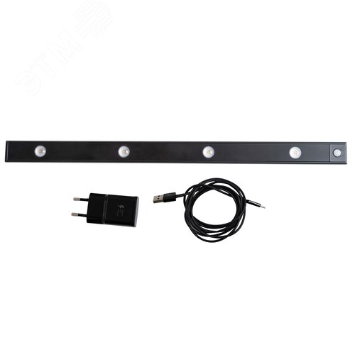 Изображение товара Светильник светодиодный для мебели с сенсором движения и освещенности 5 Вт 600мм Черный ТМ Uniel ULI-F50-5W/4000K SENSOR IP40 BLACK (шт)