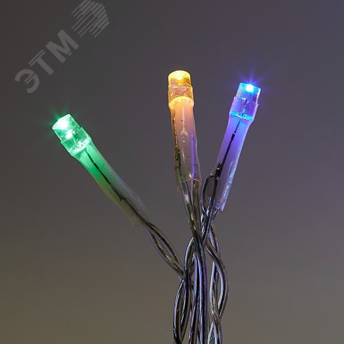 Бахрома светодиодная с эффектом мерцания 10м соединяемая 480 светодиодов разноцветный свет прозрачный провод ULD-B10008-480/TTK MULTI IP44 - фото 3