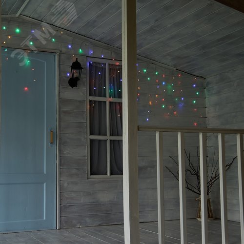 Бахрома светодиодная с эффектом мерцания 10м соединяемая 480 светодиодов разноцветный свет прозрачный провод ULD-B10008-480/TTK MULTI IP44 - фото 7