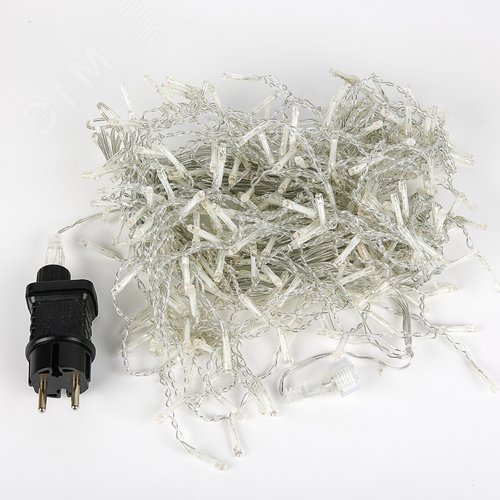 Бахрома светодиодная с эффектом мерцания 10м соединяемая 248 светодиодов синий и белый свет прозрачный провод ULD-B10006-248/TTK BLUE-WHITE IP44 - фото 3