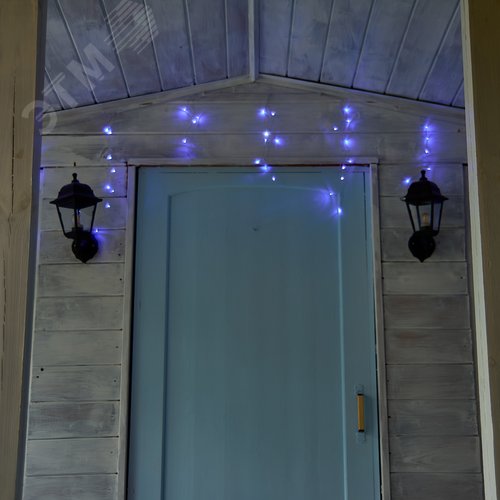 Бахрома светодиодная с эффектом мерцания 10м соединяемая 248 светодиодов синий и белый свет прозрачный провод ULD-B10006-248/TTK BLUE-WHITE IP44 - фото 7