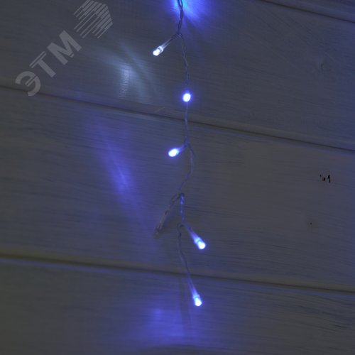 Бахрома светодиодная с эффектом мерцания 10м соединяемая 248 светодиодов синий и белый свет прозрачный провод ULD-B10006-248/TTK BLUE-WHITE IP44 - фото 9
