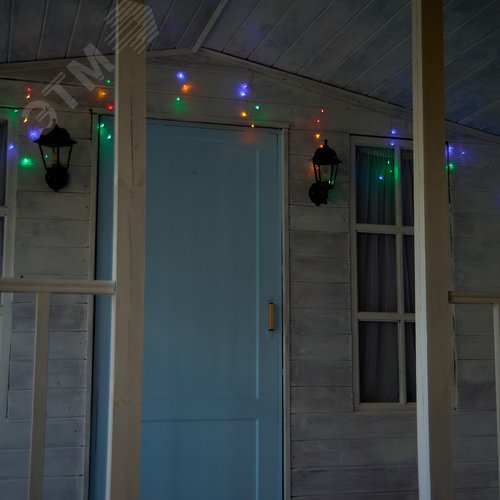 Бахрома светодиодная со статическим свечением 6м соединяемая 80 светодиодов разноцветный свет прозрачный провод ULD-B6006-080/STK MULTI IP44 - фото 9