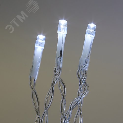 Бахрома светодиодная со статическим свечением 6м соединяемая 80 светодиодов белый свет прозрачный провод ULD-B6006-080/STK WHITE IP44 - фото 3