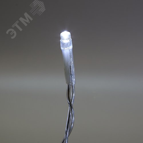 Бахрома светодиодная со статическим свечением 6м соединяемая 80 светодиодов белый свет прозрачный провод ULD-B6006-080/STK WHITE IP44 - фото 4