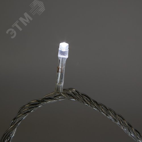 Гирлянда светодиодная 25 м соединяемая 225 светодиодов белый свет прозрачный провод WHITE IP20 - фото 3