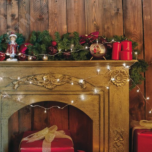 Гирлянда светодиодная 25 м соединяемая 225 светодиодов белый свет прозрачный провод WHITE IP20 - фото 9